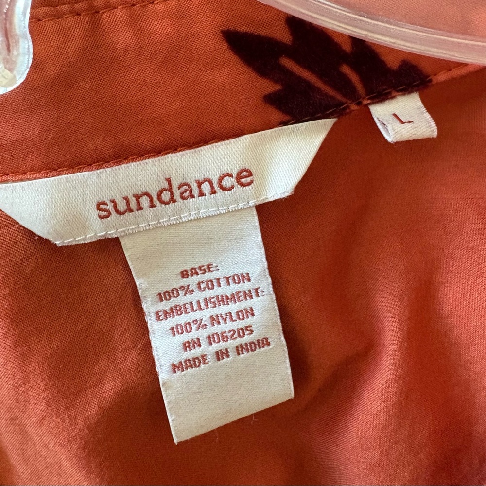 Sundance Catalog Velvet Vignette Floral Blouse Shirt Sz L - Picture 6 of 6